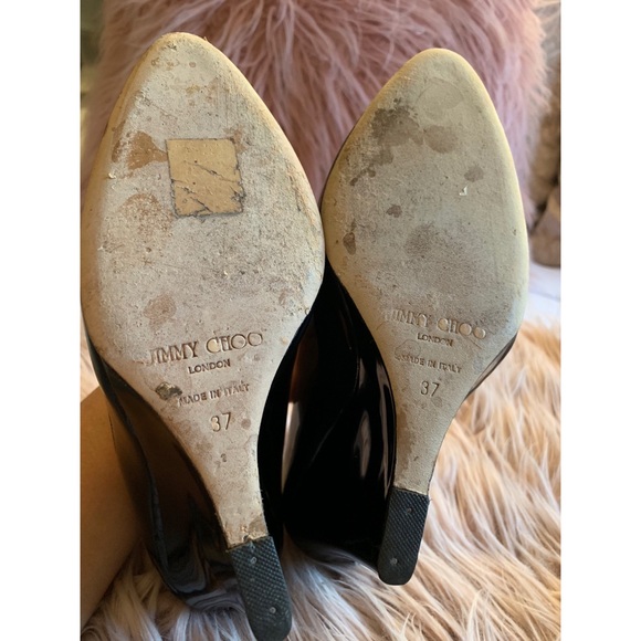 Jimmy Choo Black Biel Closed Toe Wedges - Picture 3 of 4